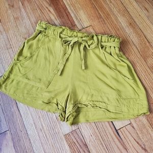 Indigo Rein Women's High Waisted Paperbag Shorts